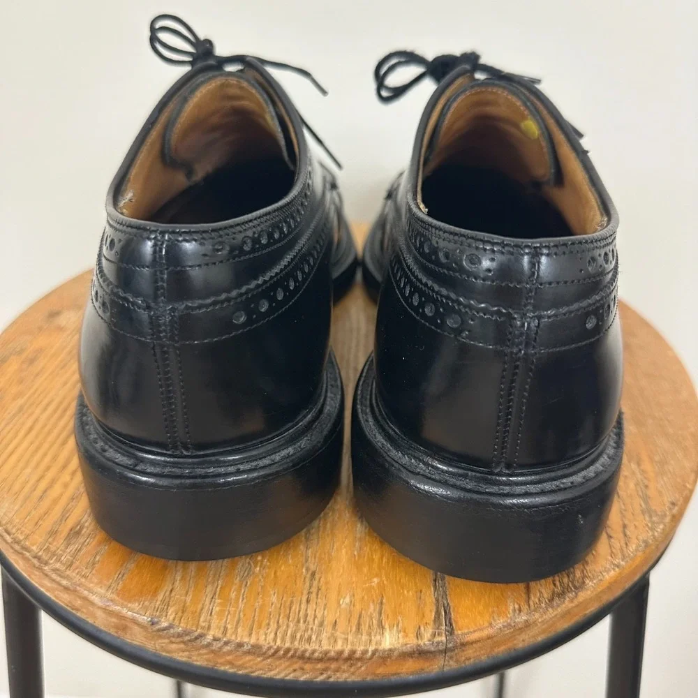 Church's Grafton Men 11 Derby Dress Shoes Black Leather Brogue Lace Up Oxford